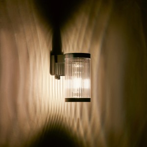 Solar-LED-Wandleuchte 14,5 cm x 8 cm x 12 cm Schwarz