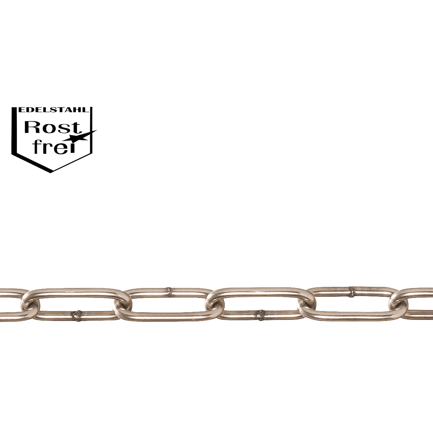 Conacord Schweißkette, Form C, V4A Stahl, 2 mm Durchmesser, als Meterware