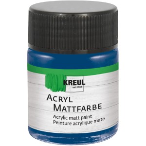 Kreul Acrylfarbe Matt Dunkelblau, 50 ml. Bastelfarbe für Hobby und Kunst.