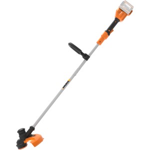 Worx Akku-Rasentrimmer WG183E.9, 40V (2x20V), mit verstellbarem Handgriff und automatischem Fadenvorschub.