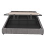 okwish Polsterbett 180x200cm mit LED Beleuchtung und Stauraum Grau ohne Matratze_6