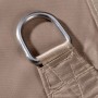 Detailaufnahme Sonnensegel Neptun Beach, dreieckig, khaki, mit Befestigungsring.
