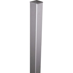 GroJa Alupfosten, alueloxiert, 6x6x150 cm, zum Einbetonieren für Zaunbau & Sichtschutz.