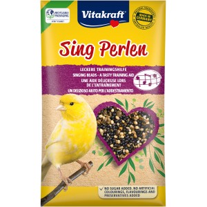 Vitakraft Sing-Perlen: Ergänzungsfutter für Kanarienvögel mit Getreide, Hanf- und Sesamsaat.