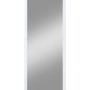 Rechteckiger Kristall-Form Rahmenspiegel Beach II, 40x100 cm, mit weißem Rahmen.