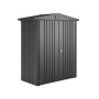 Biohort Metall-Gerätehaus Europa, dunkelgrau-metallic, 1,3 m² Grundfläche.