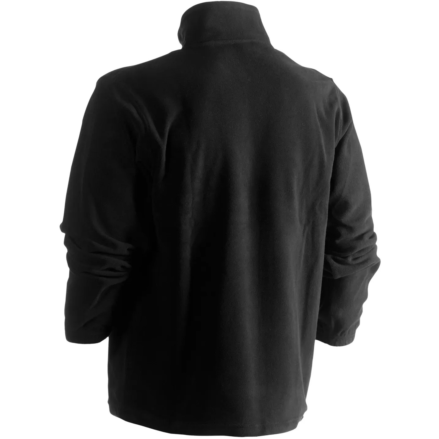 Schwarzer Herock Fleece Sweater Antalis in Größe S, Rückansicht. Arbeitskleidung mit Reißverschluss und elastischen Bündchen.