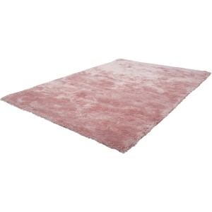 Rosa Hochflorteppich Aveiro 80x150 cm, weicher Flor für Wohnzimmer & Schlafzimmer.