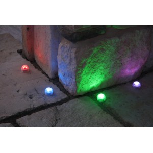 4 LED Outdoor Teelichter Espira, Kunststoff, mit Farbwechsel und Fernbedienung. Dekorative Gartenbeleuchtung.