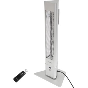 Vasner Infrarot-Standheizstrahler HeatTower 2500 W mit Fernbedienung Silber