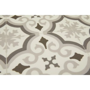 Andiamo PVC-Belag Fliesenoptik 594 Stellar 200 cm Weiß-Grau Meterware