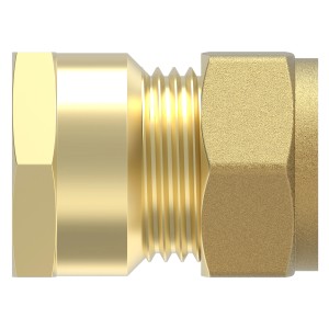 Kirchhoff Übergangsstück 22 mm x 24,2 mm aus Messing für CU-Rohr, blank.