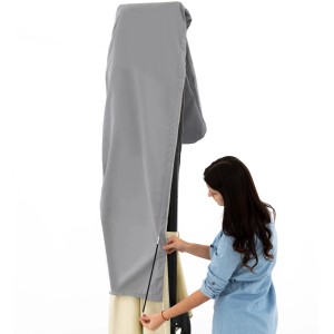 Graue Derby Schutzhülle für Ravenna Pendelschirme (300, 350, 3x3) mit Reißverschluss und Stab.
