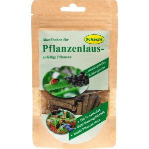 Schacht Biostäbchen gegen Pflanzenläuse, 50g Packung. Pflanzenstärkungsmittel für gesunde Pflanzen.
