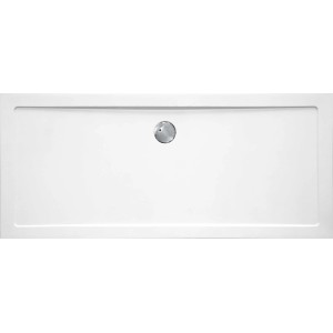 Sanotechnik Duschwanne, extraflach, rechteckig, 140x90 cm, Weiß. Duschtasse für bodenebenen Einbau.