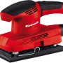 Einhell Schwingschleifer TC-OS 1520: Roter Elektro-Schwingschleifer mit Staubabsaugung und Kletthaftung.