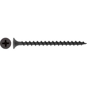 Tellerkopf Universalschraube, Ø 3,9 mm x 35 mm, PH-Antrieb, schwarz phosphatiert.
