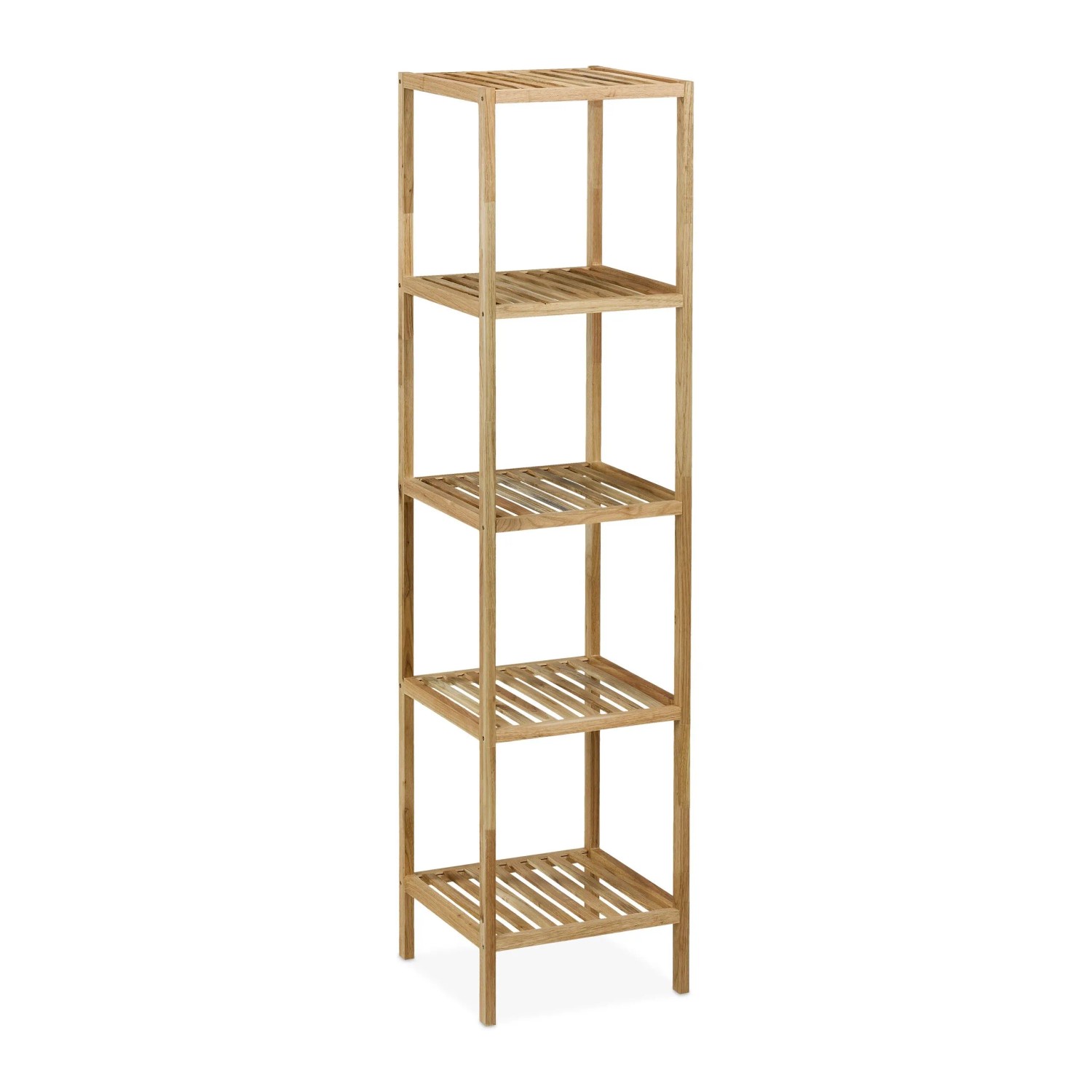 Relaxdays Badregal Walnussholz Natur Offene Ablagen 146 cm x 35,5 cm x 35,5 cm kaufen bei OBI