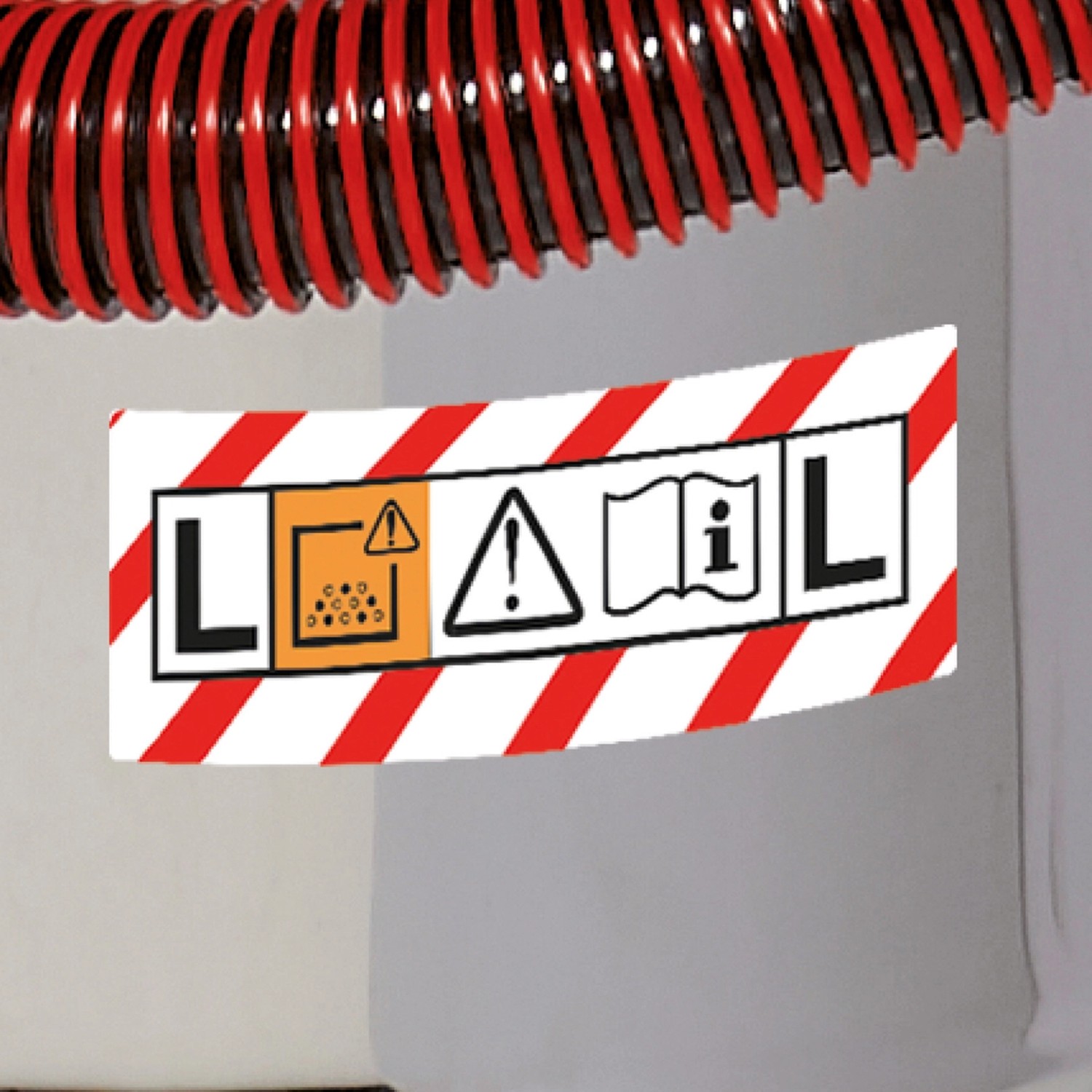 Einhell TE-VC 2340 SACL Nass-Trockensauger: Detailaufnahme Staubklasse L Kennzeichnung.