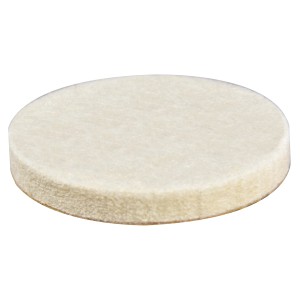 Weißer, selbstklebender Wagner Filzgleiter, Ø 45 mm, für Möbel und Oberflächenschutz.