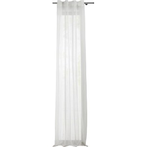 Weißer, blickdichter Schlaufenschal (300x135cm) von mydeco für Fenstervorhänge.
