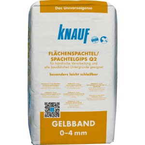 Gelbband 0 - 4 mm Flächenspachtel / Spachtelgips 25 kg