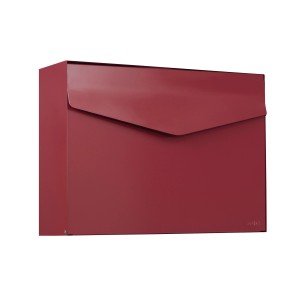 Oxidroter MEFA Briefkasten Letter 112 im modernen Design, ideal für Post.