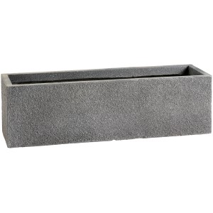 Rechteckiger Pflanzkasten in Anthrazit, 59x16x17 cm, für Balkon und Garten.