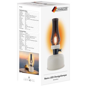 Schwaiger Retro-LED-Designlampe TILA1802 Petroleum Ø 11 cm