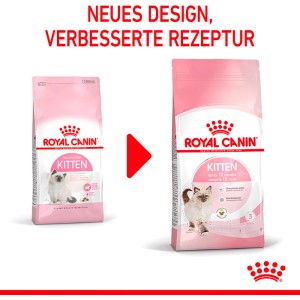 Royal Canin Kitten Trockenfutter, 2kg Packung für Kätzchen bis 12 Monate.