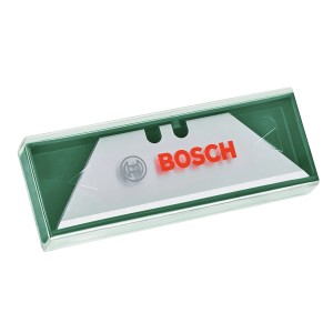 Bosch Trapezklingen, 10 Stück im Kunststoffkasten. Messerzubehör für präzise Schnitte.