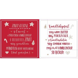 Boltze Servietten Bakery 2-fach Sortiert Weiß-Rot 20 Stück