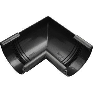 Marley Rinnenwinkel RG 100, anthrazit-metallic, für 90°-Verbindungen von Kunststoff-Dachrinnen.
