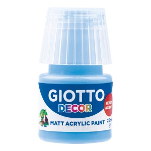 Giotto Decor Acrylfarbe Himmelblau, 25ml, matte Acrylfarbe für Hobby und Dekoration.