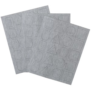 Proxxon Schleifpapier K400, 3 Bögen mit selbstklebenden Schleifblättern in verschiedenen Formen.