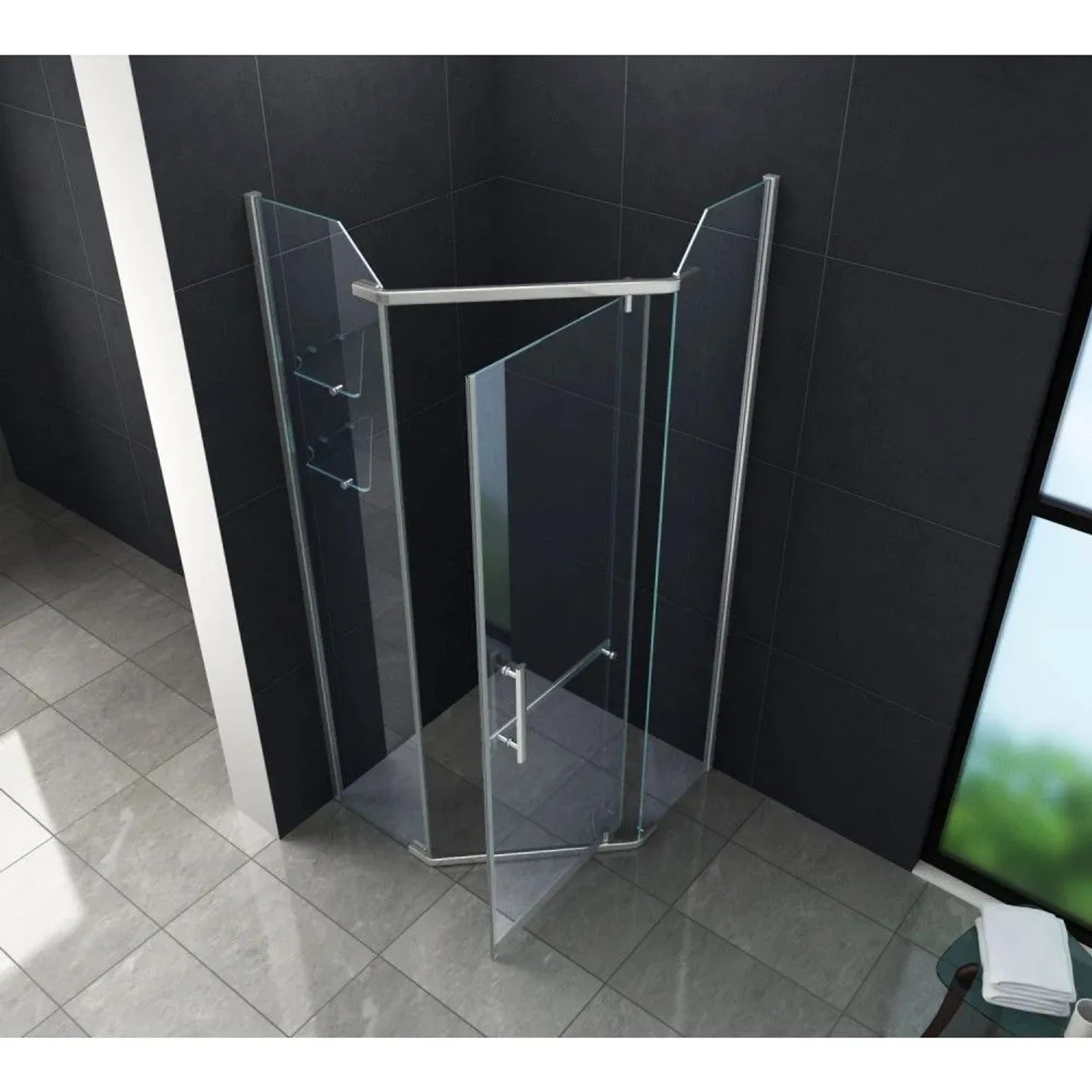 Glasdeals Fünfeck Duschkabine PENTAGONO 100 x 100 x 195 cm 3070_3