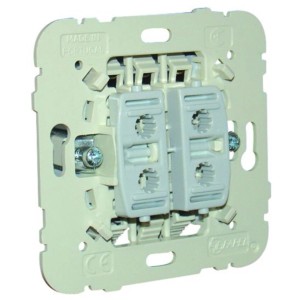 Logus Einsatz Serienschalter, Detailansicht des Schaltereinsatzes für Schalter & Taster.