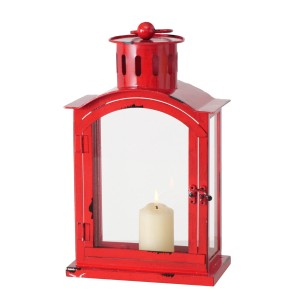 Boltze Laterne Melissa 35 cm x 11 cm x 21 cm Rot