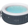 Bestway Lay-Z-Spa Bali AirJet, aufblasbarer runder Whirlpool in Anthrazit mit Pumpe.