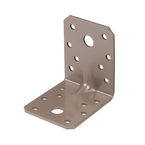 Duravis Schwerlast Winkelverbinder perlbeige, 70x70x55mm, mit Löchern zur einfachen Montage.