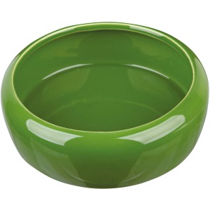 Grüner Trixie Keramiknapf für Kaninchen, 400 ml, ø 13 cm. Kleintiernäpfe für Futter.