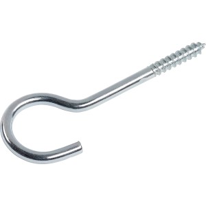 Verzinkter LUX Wäscheleinenhaken (4 Stk.) mit Holzgewinde, 50 mm lang.