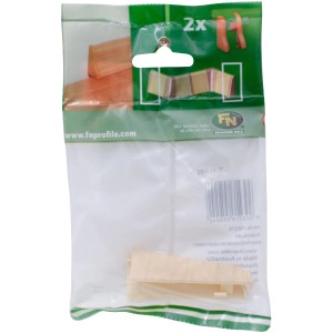 FN Neuhofer Endkappen, Ahorn/Birke, 2 Stück. Kunststoff-Endkappen für FU060 Sockelleisten.