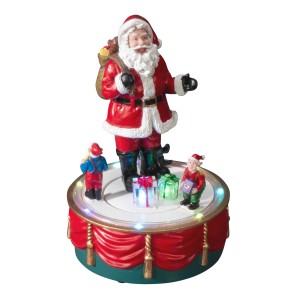 Konstsmide LED-Szenerie "Weihnachtsmann mit Wichteln" mit 10 Bunten Dioden