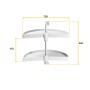 Emuca Lot Drehplatten Shelvo 1/2 für 800 mm Modul Kunststoff und Aluminium Grau_4
