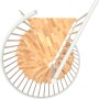 Minka Spindeltreppe Spiral Smart, Buche weiß, Ø120cm, Aufsicht. Innentreppe mit Holzstufen und weißem Geländer.