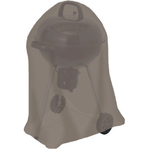 Tepro Abdeckhaube für Kugelgrill Ø 57cm, taupe. Schutzhülle für Grillutensilien.
