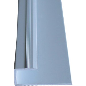Silbernes Einfassprofil, 900 mm lang, für Laminat und Parkett.