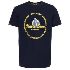 Uncle Sam Halbarm-T-Shirt Marine-Gelb Größe M