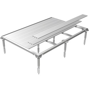 Biohort Smartbase Plus GS 190 Geräteschrank-Fundament aus Alu mit Erdschrauben.